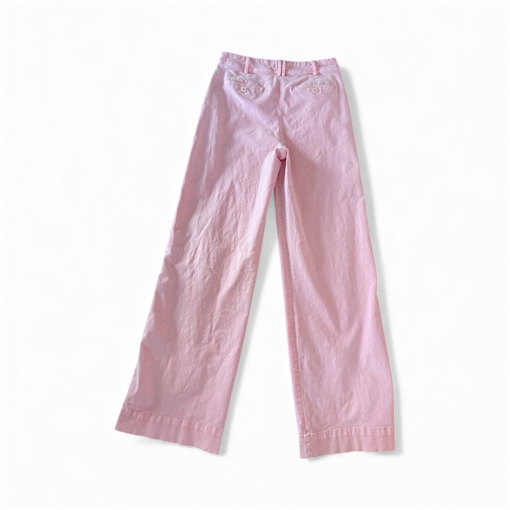 J.Crew Wide-Leg Chino Pants in Pink | Size 2 - Picture 3 of 3